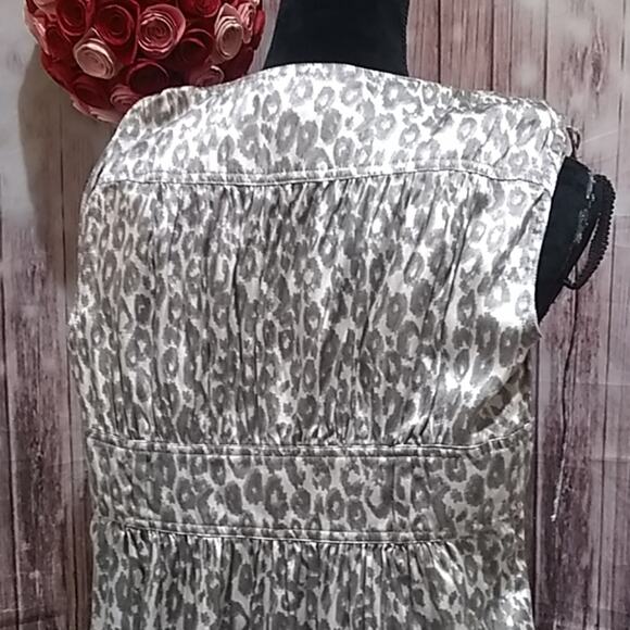 Banana Republic Silk-blend Animal Print dress Size 4 - Picture 4 of 8